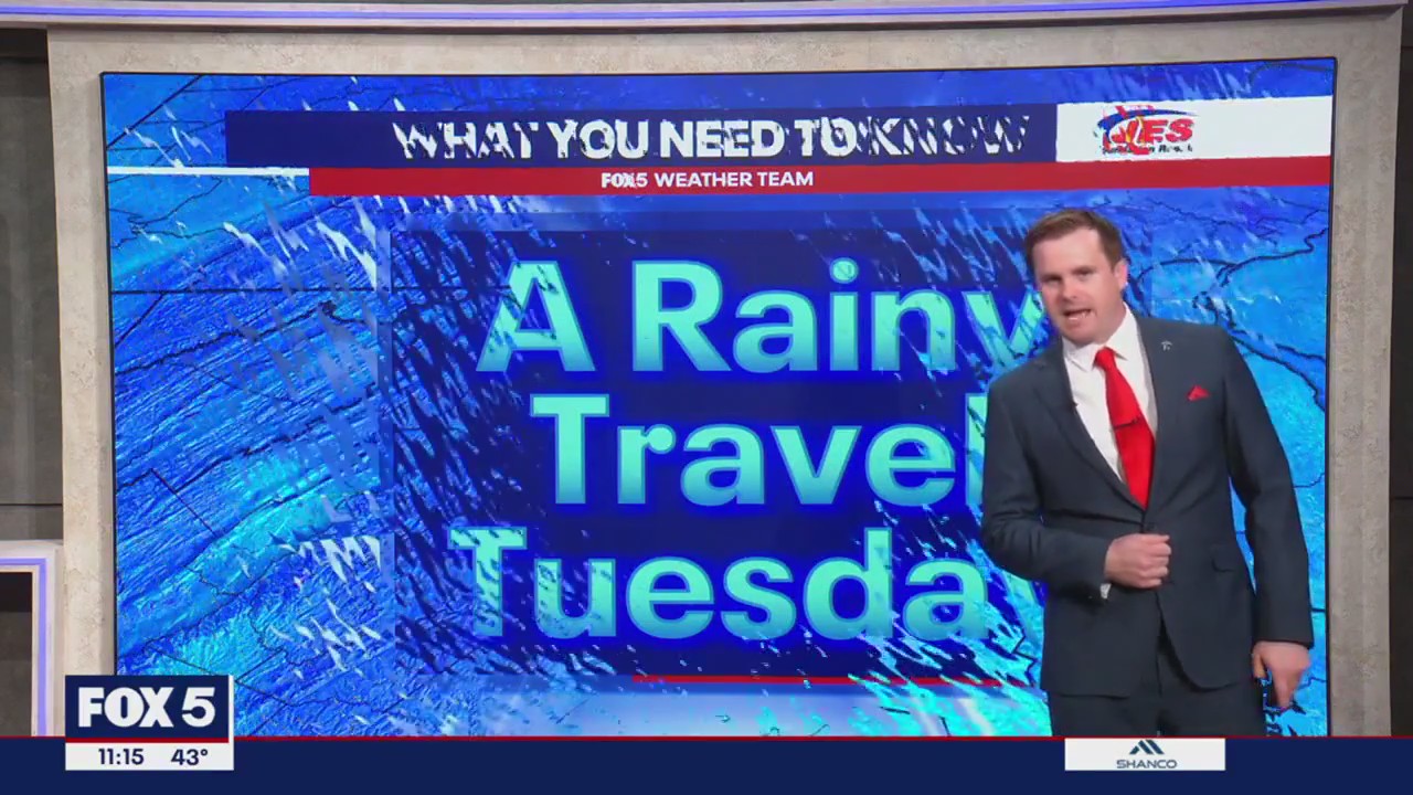 A rainy travel Tuesday across the DMV