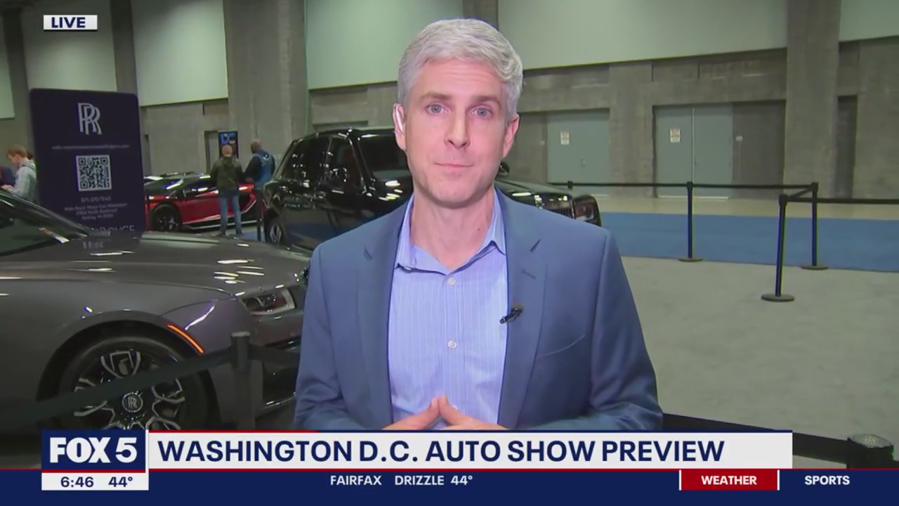 Learning about the exotic cars at the Washington Auto Show