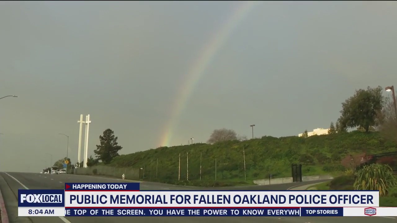Rainbow appears over church ahead of slain OPD officer Tuan Le's memorial service
