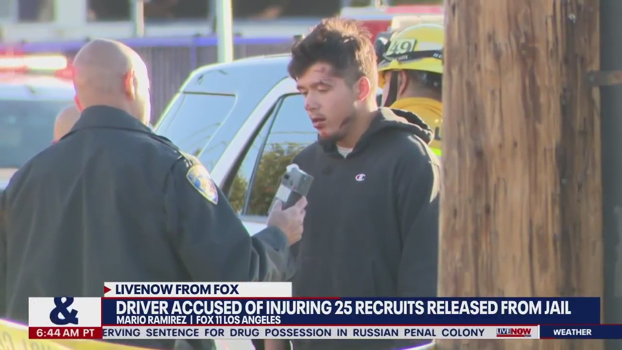Driver who crashed into crowd of law enforcement recruits released from jail