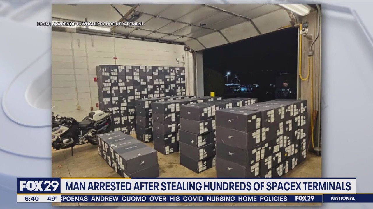 NJ man arrested after stealing hundreds of SpaceX terminals: police