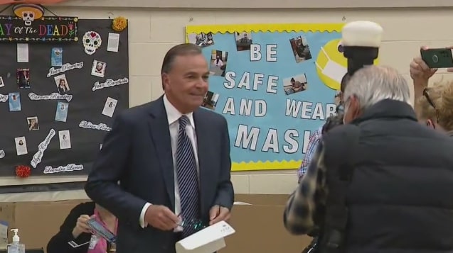 Rick Caruso casts vote in LA Mayor race