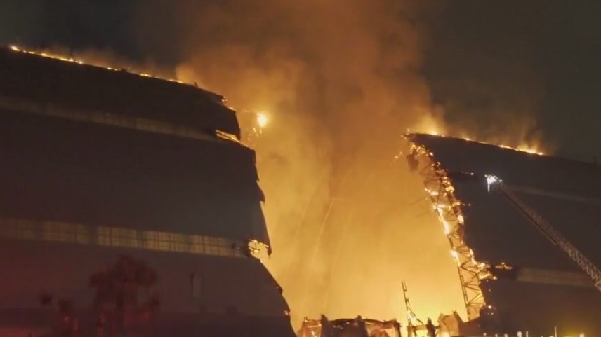 Toxic cleanup continues after hangar fire