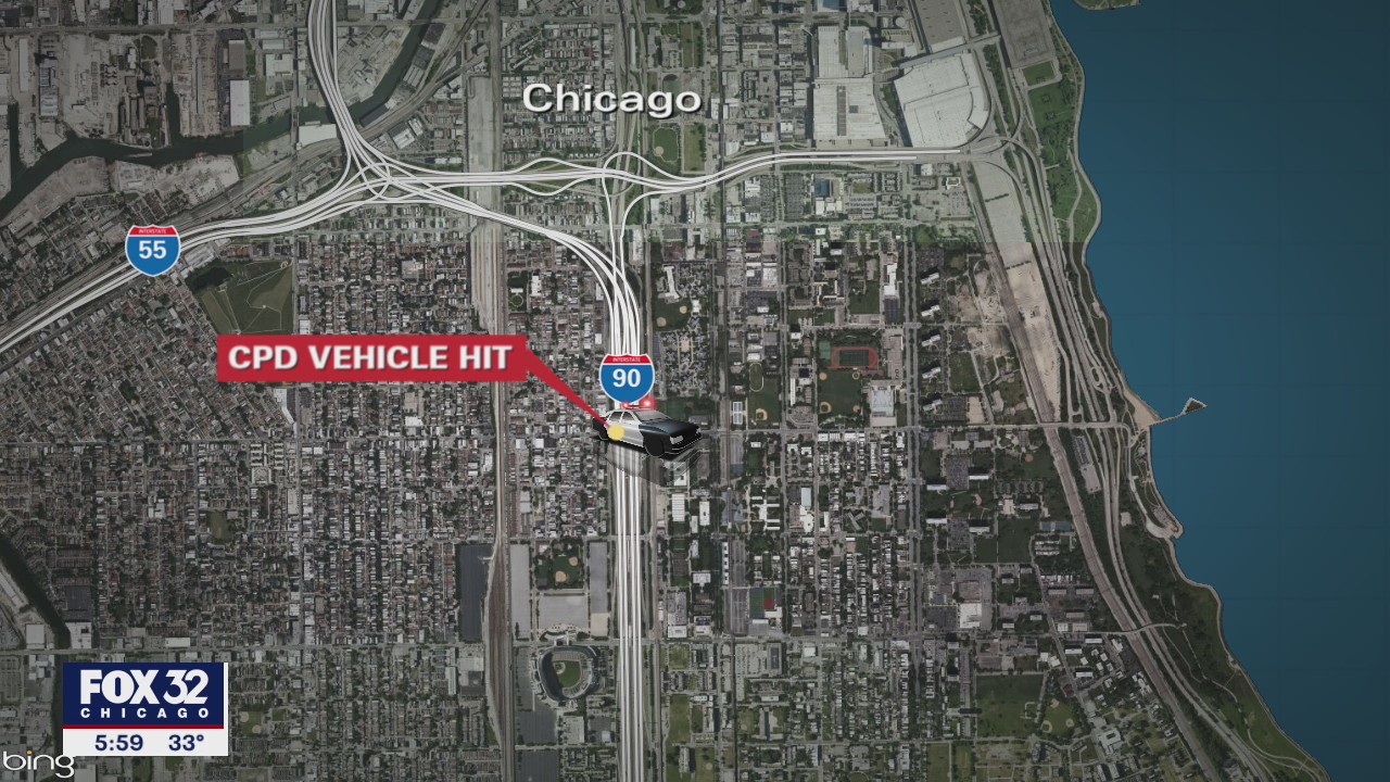 Two Chicago police officers among 5 hospitalized after crash on Dan Ryan