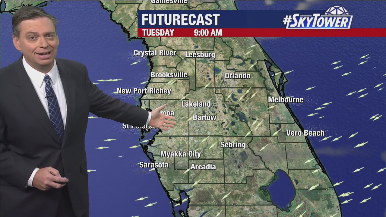 Monday afternoon weathercast