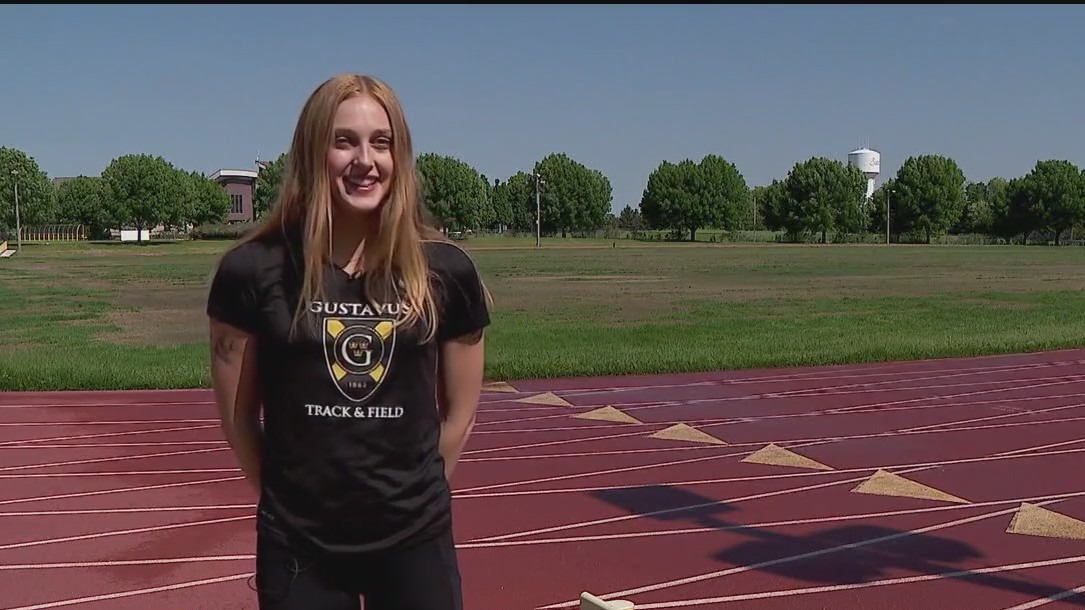 Gustavus track star wins again