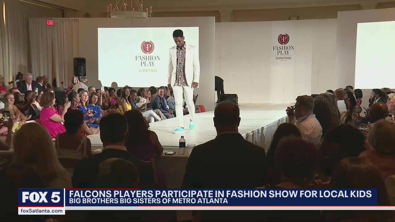 Falcons players in fashion show