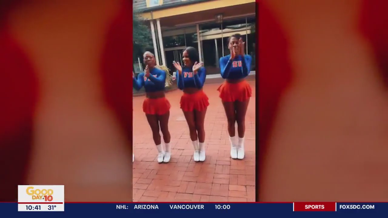 Virginia State Cheerleaders recreate photo from 1995