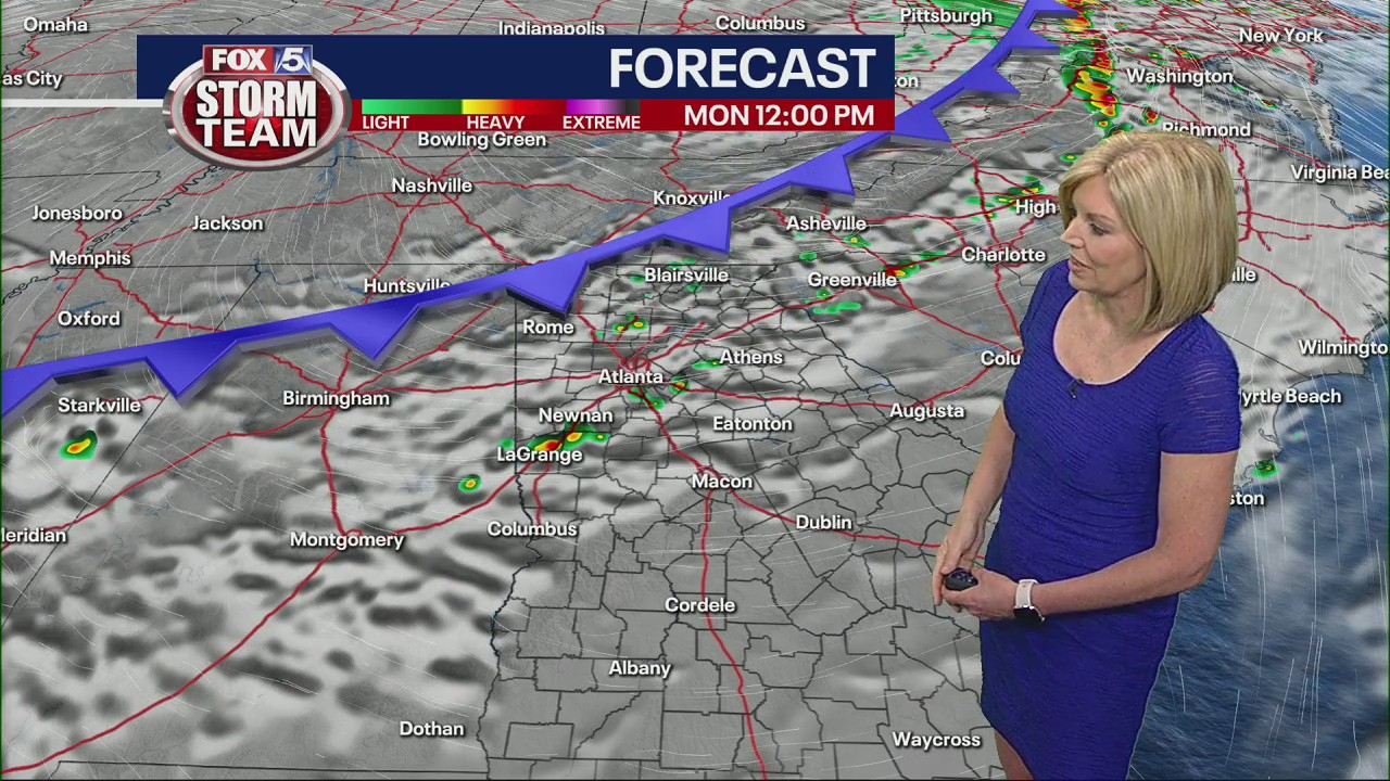 Monday morning weather forecast