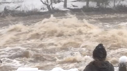 Flooding in Stillwater; Swinging bridge closed in Jay Cook State Park [RAW]