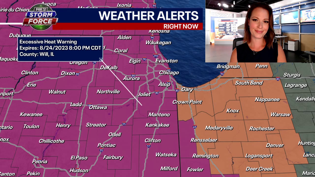 Dangerously hot conditions through Thursday, then weekend relief