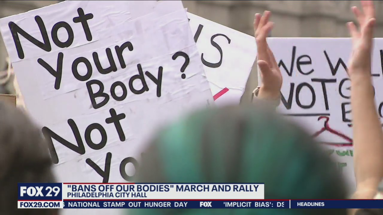 Hundreds gather in Philadelphia 'Bans off our Bodies' rally