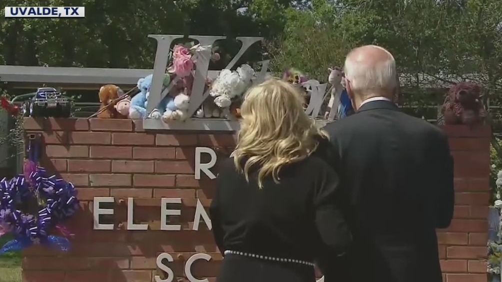 President Biden, First Lady visit Uvalde, Texas to pay tribute to shooting victims