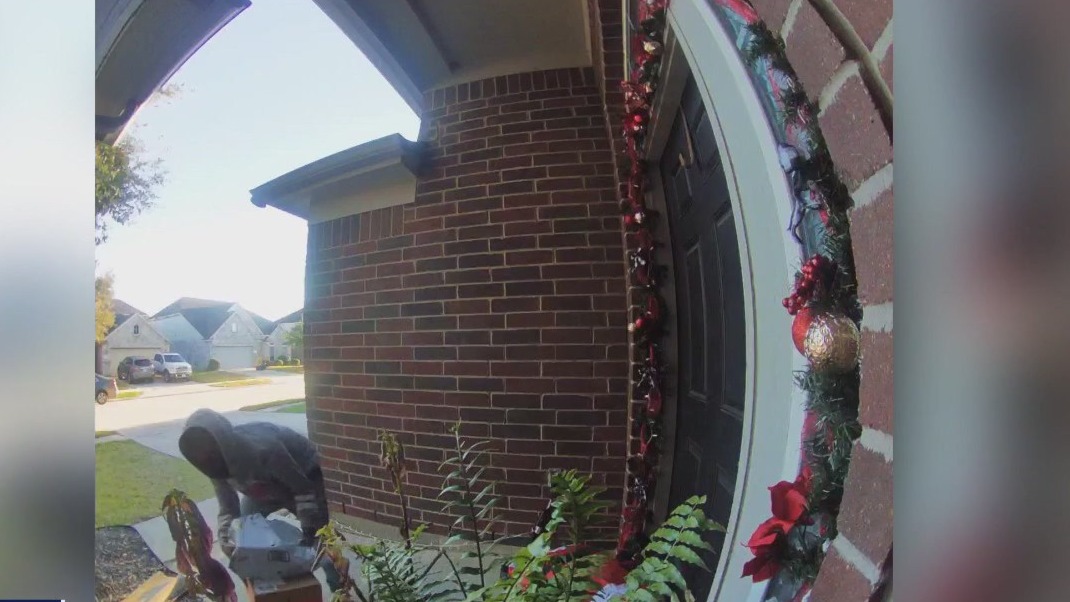 Law enforcement catching porch pirates during the holiday season