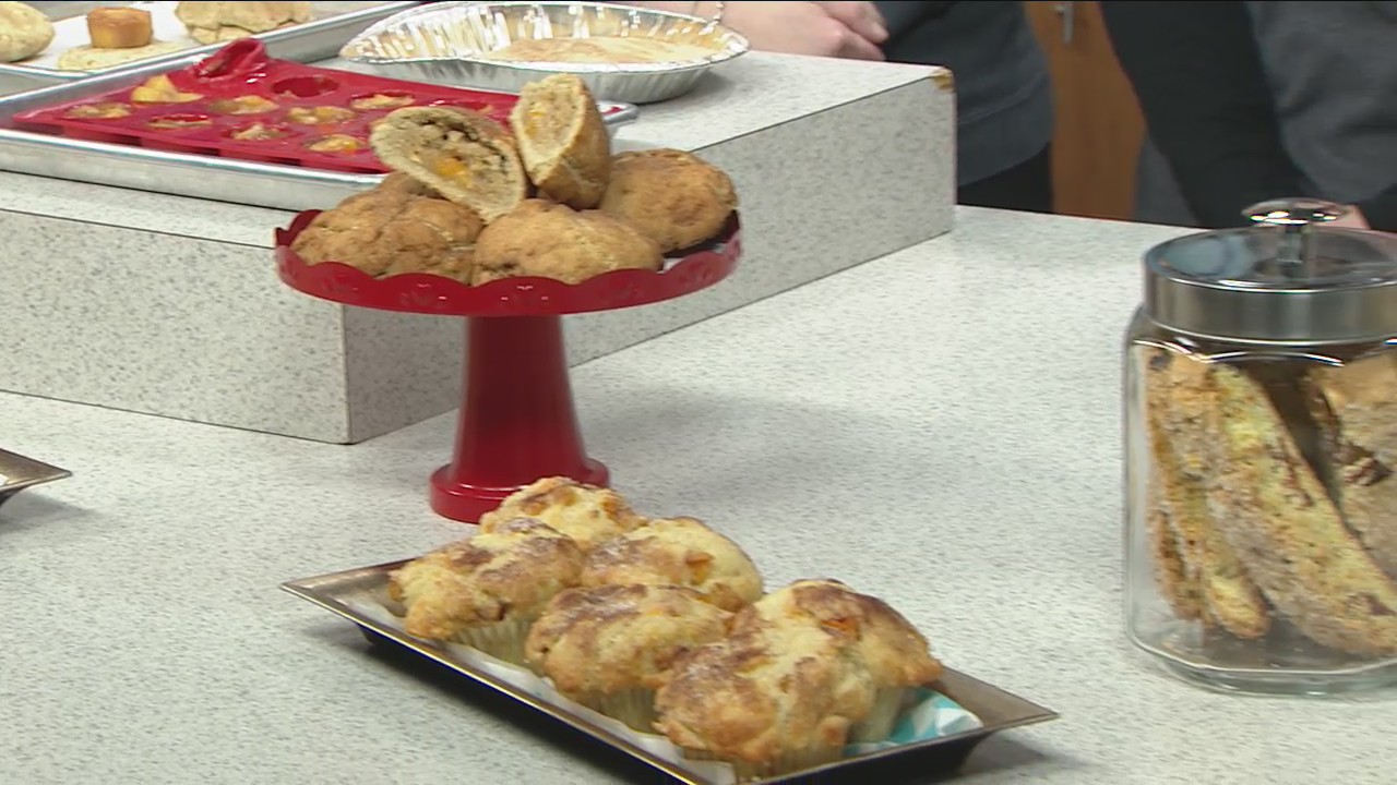 Making stuffed peach cookies with Culinary Combo Bakery