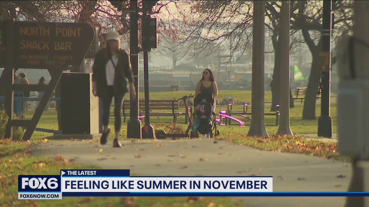 Record temperatures in Milwaukee make for November beach day