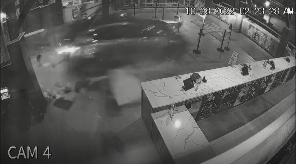 Police search for several armed robbery suspects who drove through a Tacoma pot shop