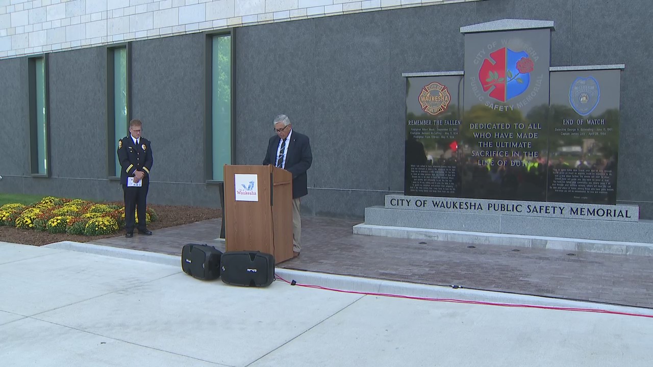 Waukesha Public Safety Memorial  dedication ceremony