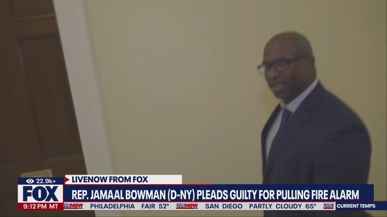 Rep. Bowman pleads guilty for pulling fire alarm