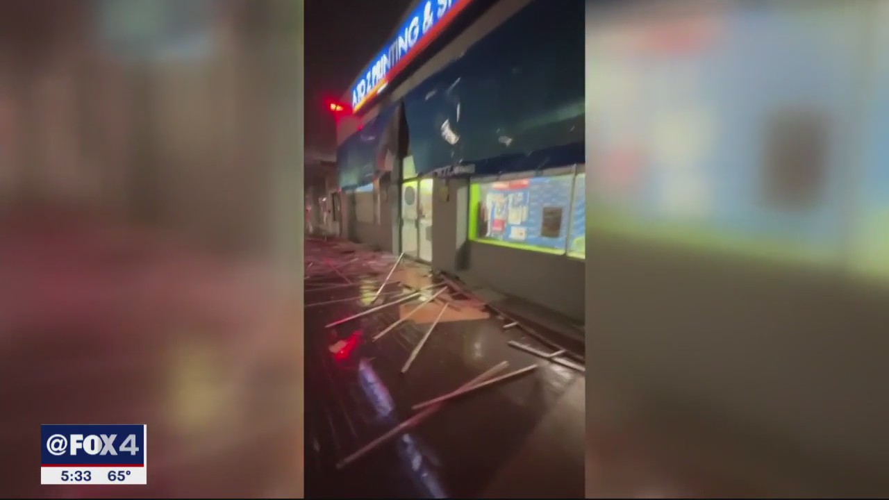 Strong storms damage Richardson, Plano businesses