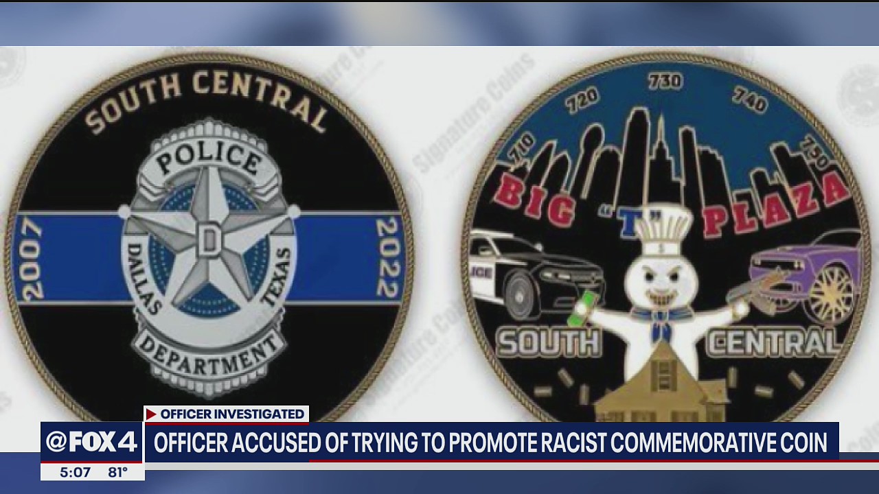 Dallas Police Department investigating 'racist' challenge coin rendering