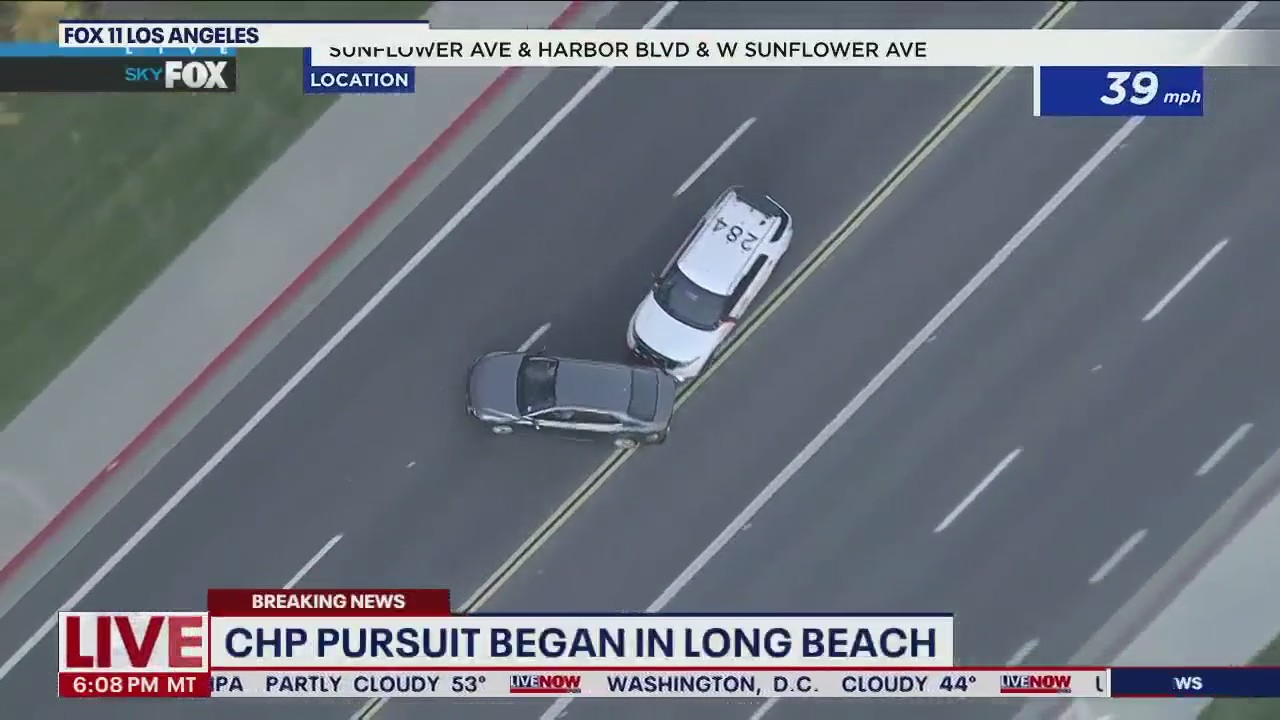 Police pursuit ends with pit maneuver in Southern California | LiveNOW from FOX