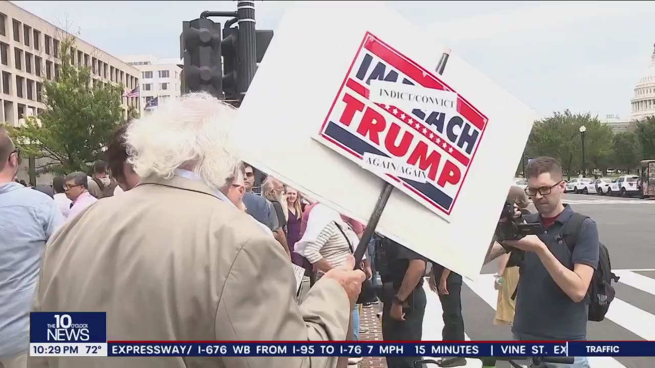 Supporters, protesters gather in D.C. as Trump pleads not guilty to federal charges