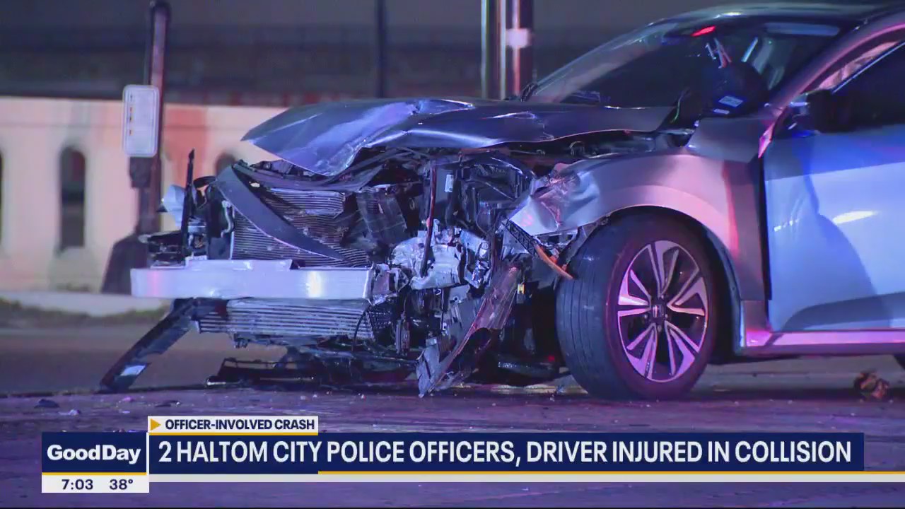 2 Haltom City police officers injured in crash