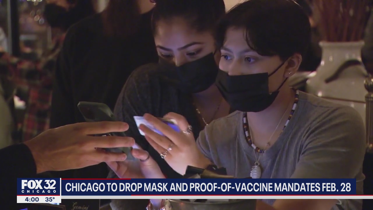 Chicago to drop mask, proof-of-vaccination mandates beginning next week