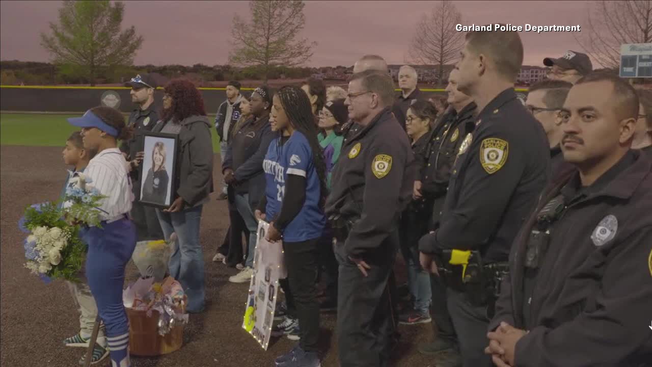 Garland police surprise fallen 911 dispatcher's daughter