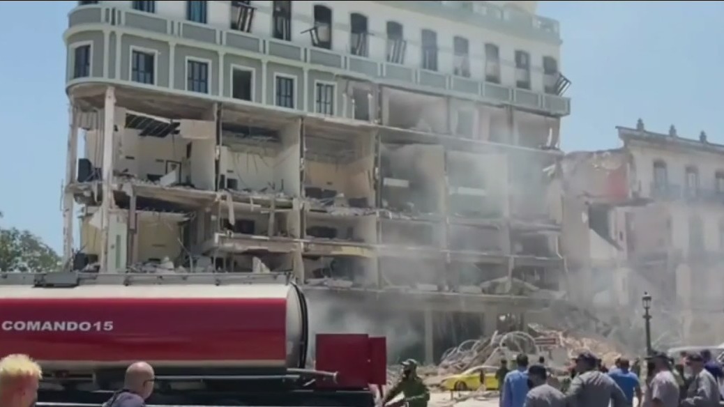 Crews search for survivors at site of Cuba hotel explosion