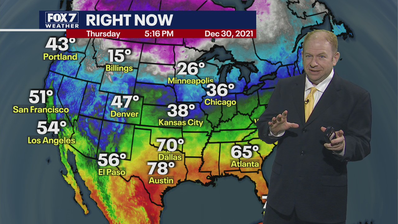 Evening weather forecast for December 30, 2021