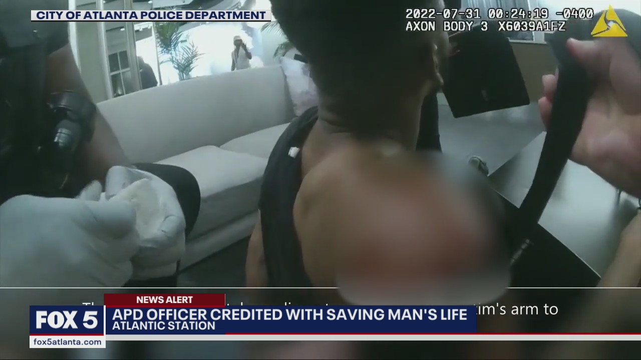 Atlanta police officers credited with saving man's life