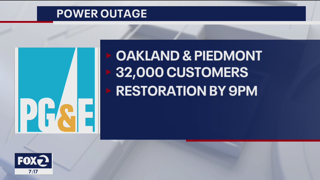 PG&E outage impacts 32K East Bay customers