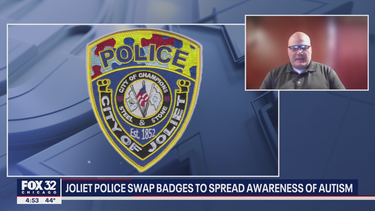 Joliet police swap badges to spread Autism awareness