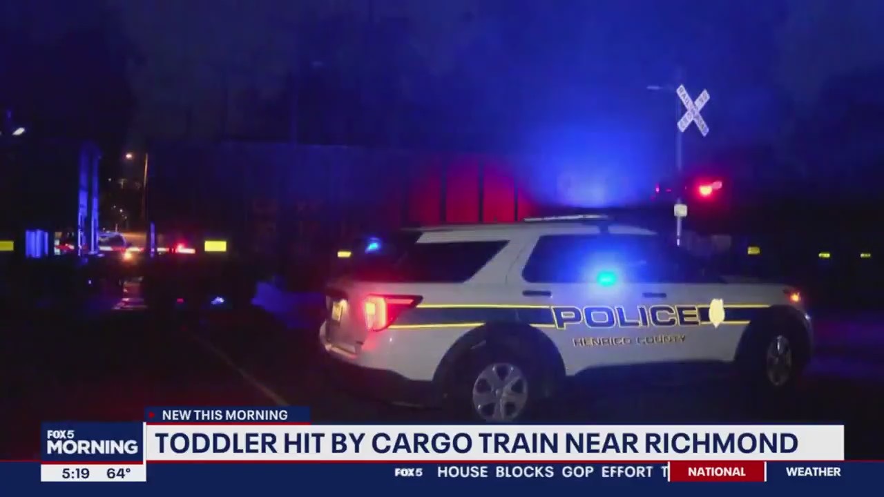 Toddler hit by cargo train near Richmond