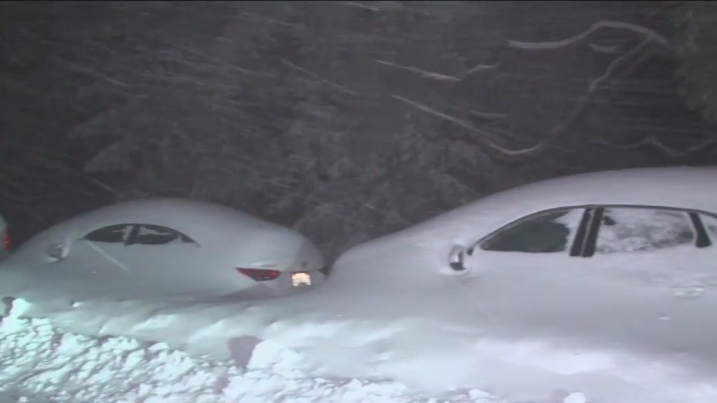 San Bernardino mountains get covered in snow