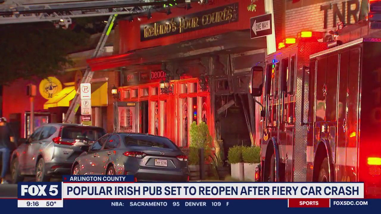 Arlington’s Ireland's Four Courts restaurant to reopen in August after fiery car crash closed doors