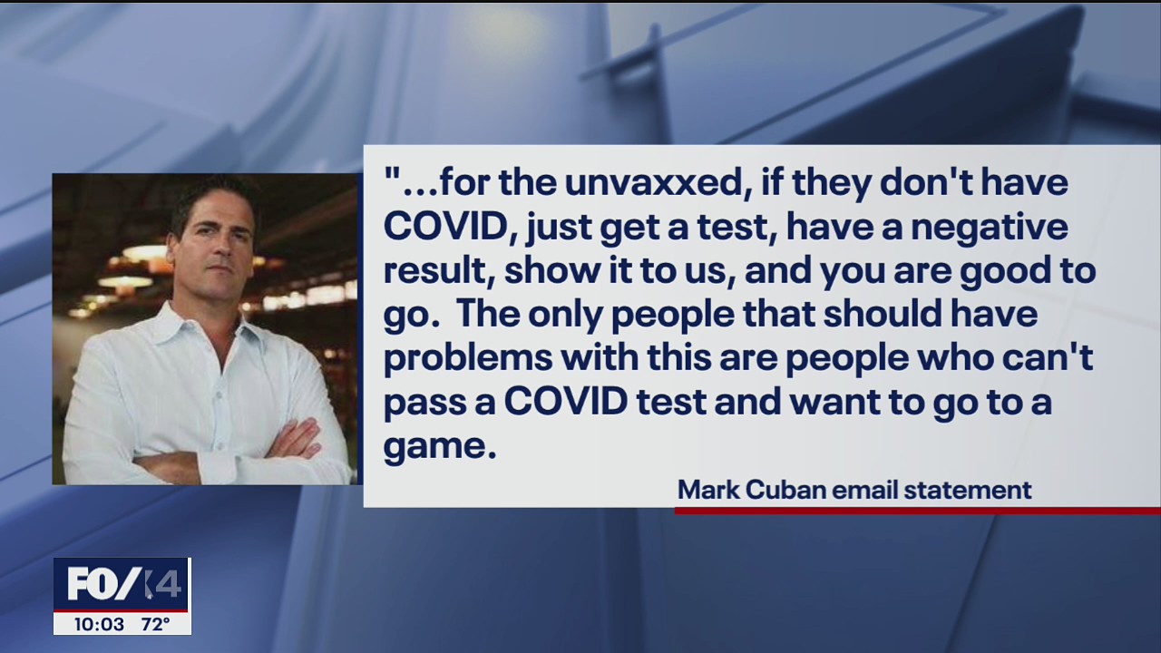Dallas Mavericks to require COVID-19 vaccine or negative test for fans attending games