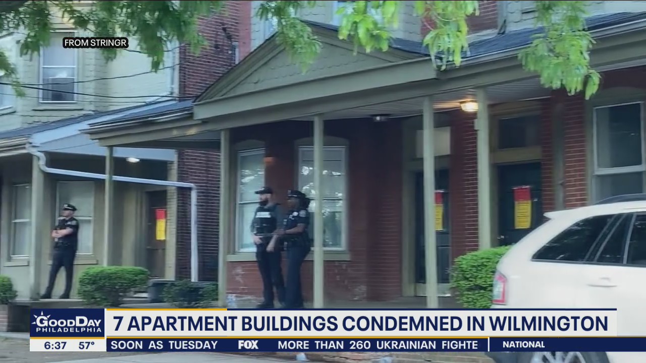 Seven apartment buildings condemned in Wilmington