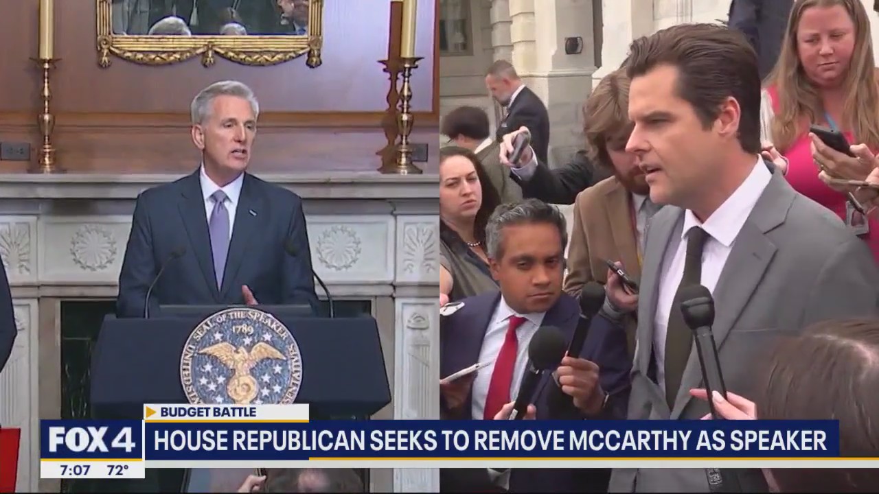 House Republican seeks to remove McCarthy as speaker