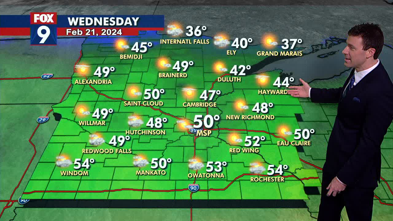 MN weather: Bright and mild Wednesday