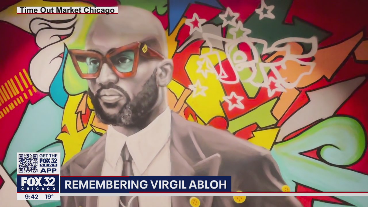 Chicago graffiti mural honors work of multifaceted artist Virgil Abloh