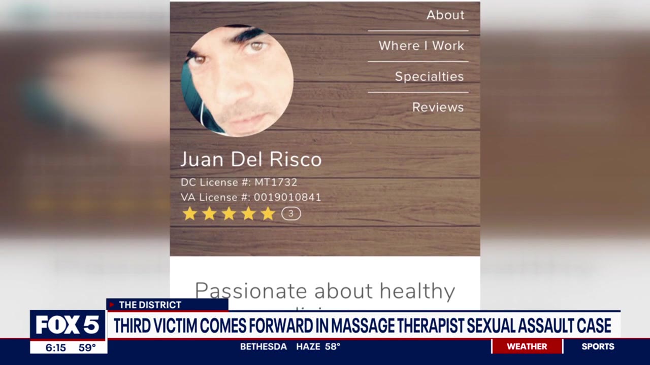 Soothe accused of ignoring warnings about DC masseur charged with sexual assault