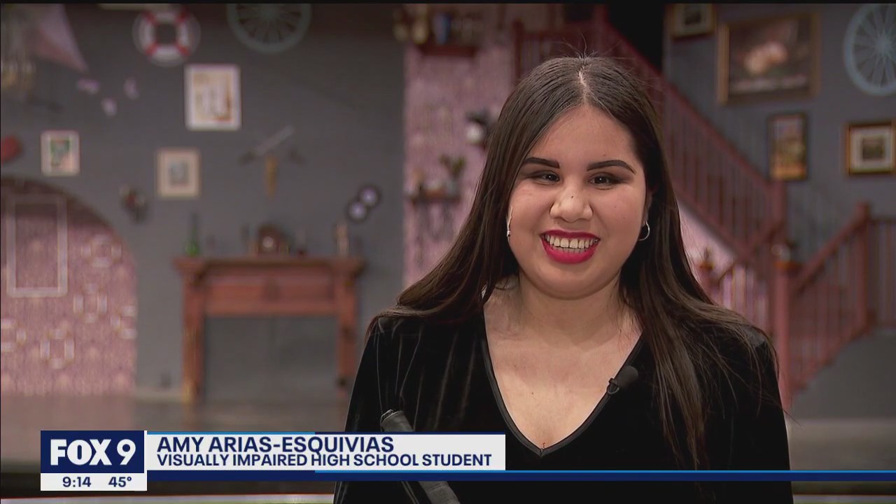 Visually impaired theater student shines