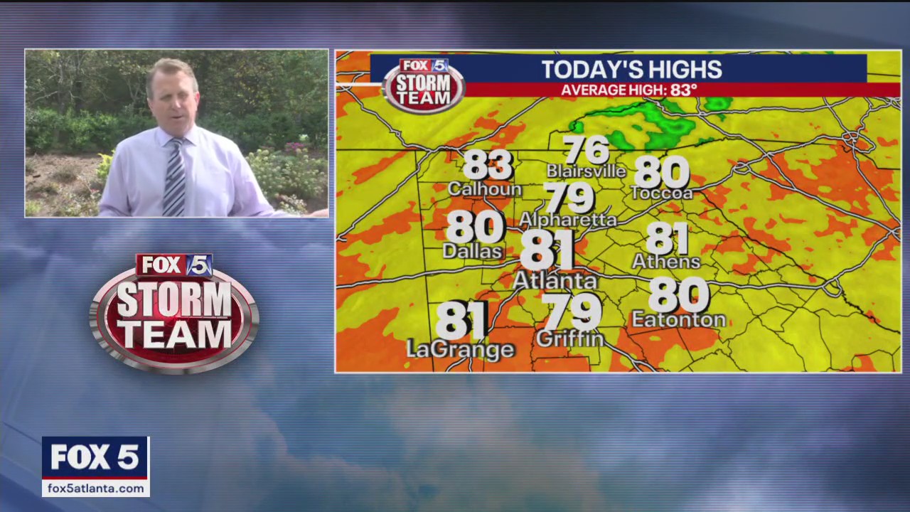 Thursday midday weather forecast