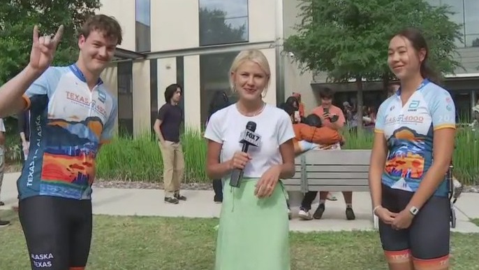 Student cyclists talk about Texas 4000 for Cancer bike ride