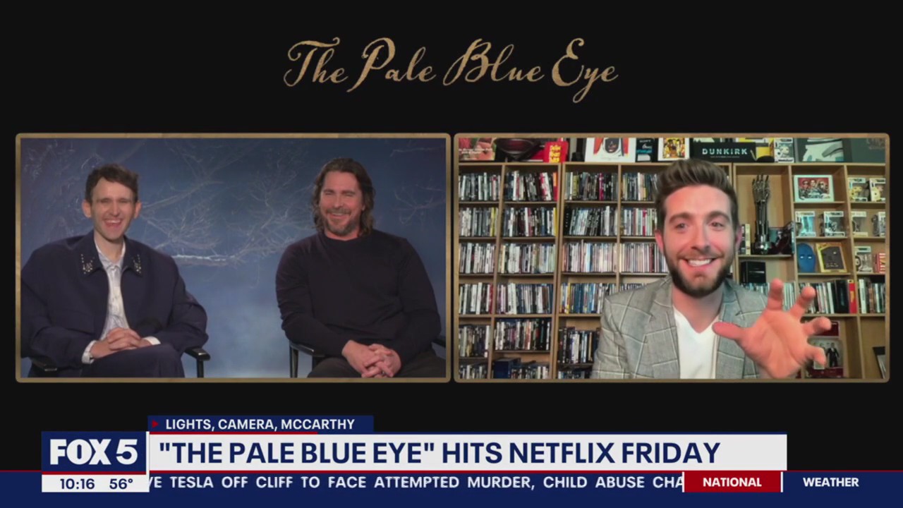 Christian Bale talks new Edgar Allan Poe movie "The Pale Blue Eye"