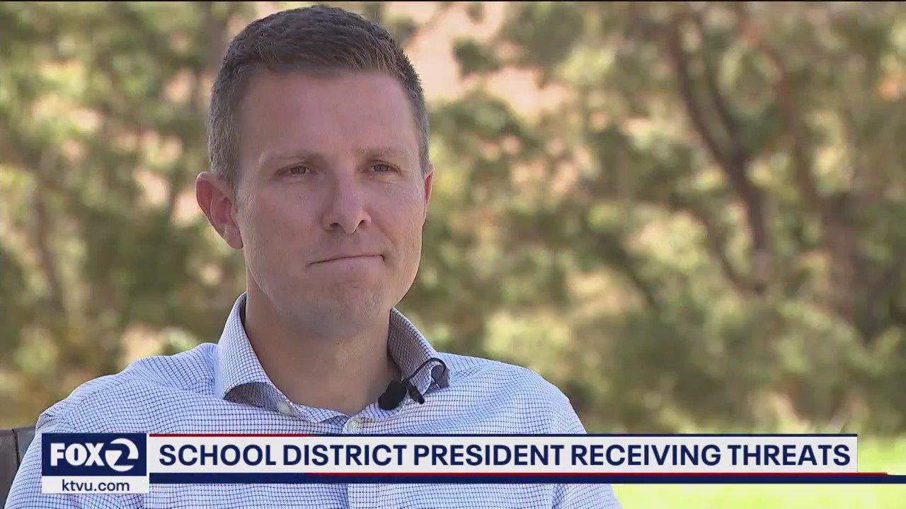 'People are threatening me, my wife and my children,' Sunol school board prez claims after banning flags