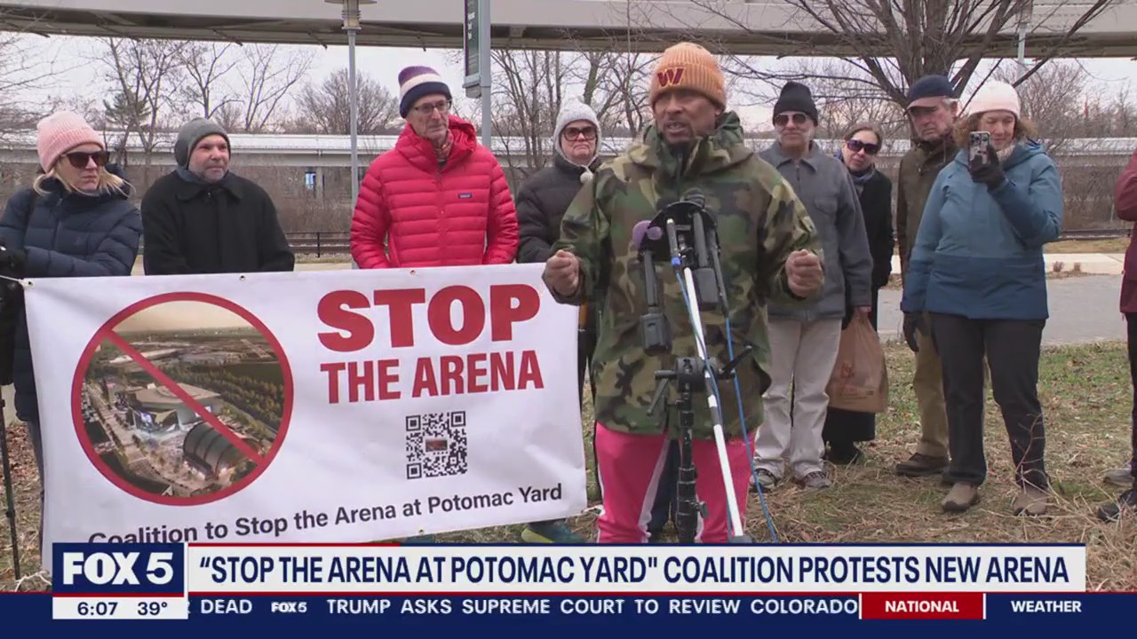 'Stop the Arena at Potomac Yard' coalition protests new arena
